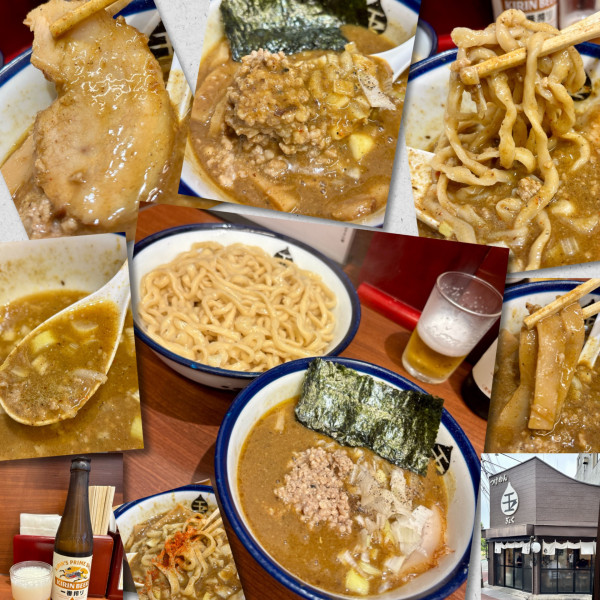 「インドのつけめん（中盛300g・熱盛）1100円＋ビール」@つけめん 玉 本店の写真