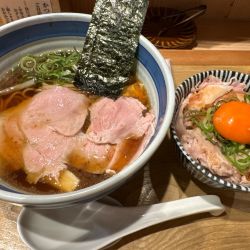 中華そば＋レアチャーシュー丼