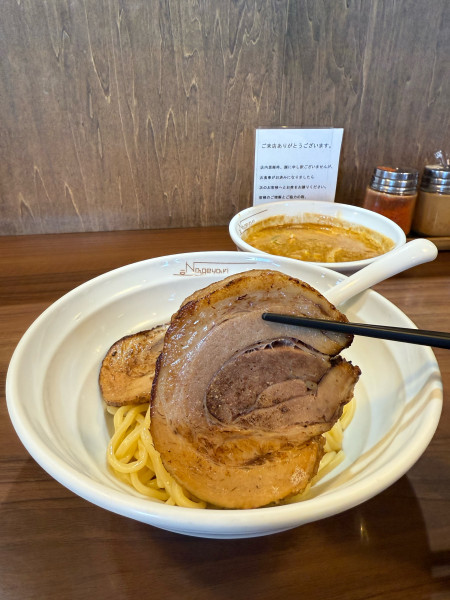 「●辛つけ麺並盛　200g   1,200円 ●飛騨豚　700円　」@らーめん Nageyariの写真