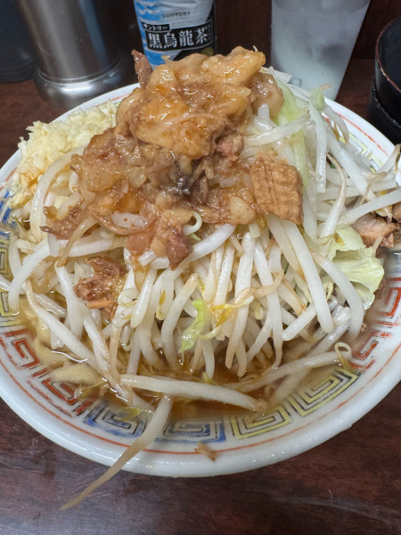 「ミニラーメン＋生玉子　750+50」@ラーメン二郎 めじろ台店の写真