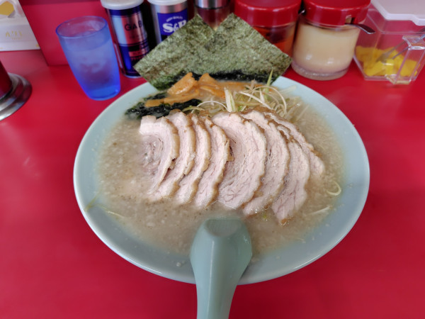 「ネギチャーシューメン1200円」@ラーメンショップ 境店の写真