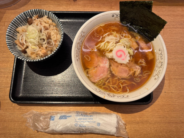 「中華そば　チャーシュー炊き込みご飯」@中華そば 勝本の写真