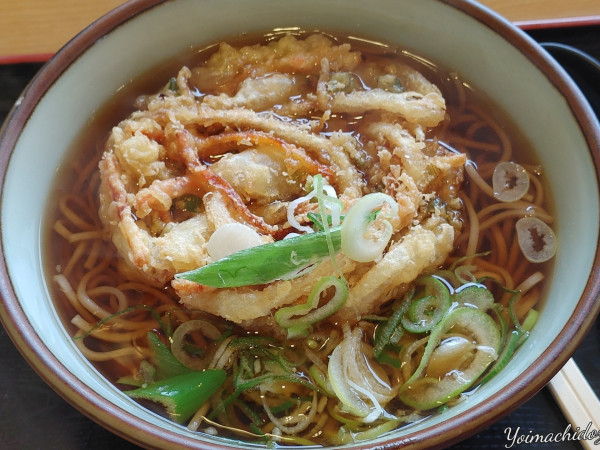 「かき揚げ天そば（700円）」@上信越道甘楽PA（上り線）スナックコーナーの写真