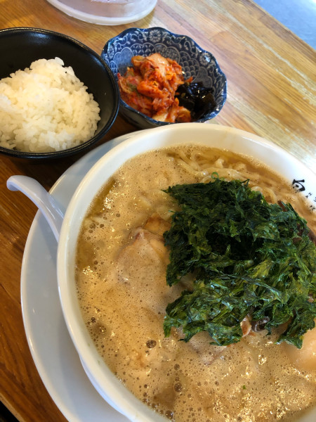 「青さ海苔豚骨醤油 泡コール」@二代目 白神の写真