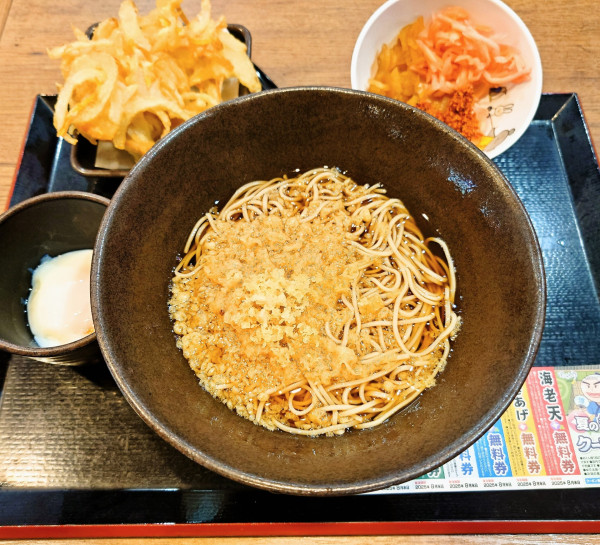 「朝そば　温玉」@ゆで太郎 柏豊四季店の写真