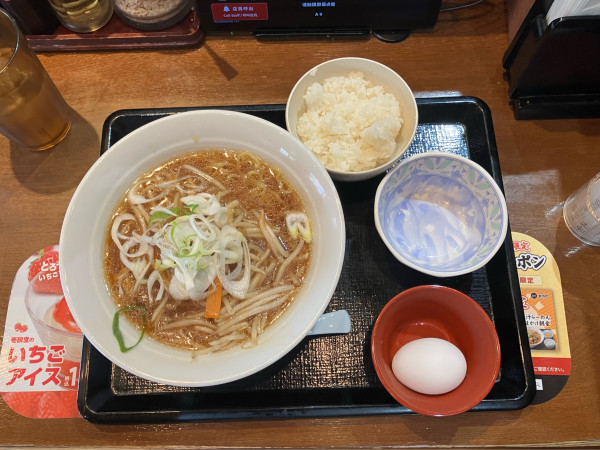 「あんかけラーメンたまかけ朝食490円」@壱鵠堂 高田店の写真