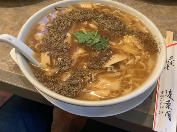 「酸辣湯麺　1200円」@蓬莱閣の写真