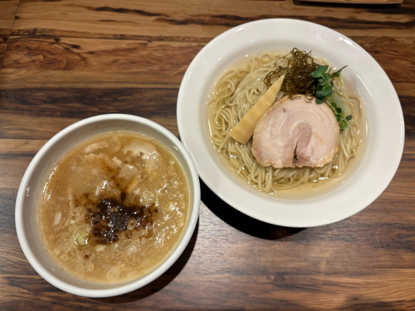 「特製昆布水つけそば 大盛」@安打食堂の写真