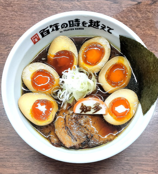 「中華そば(味玉入) 1000円＋コーチン味玉 150円×2」@百年の時を越えての写真