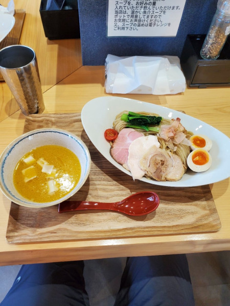 「濃厚とり白湯つけ麺@1220」@結まるの写真