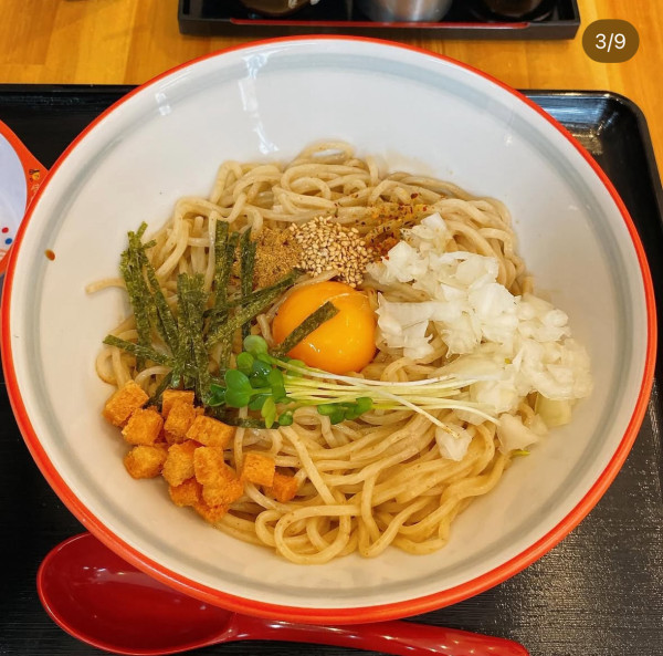 「卵かけ麺」@中華そば 深水の写真