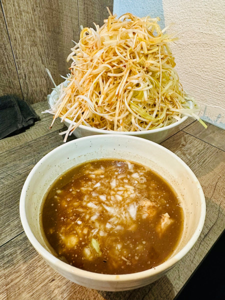 「ネギつけ麺（大）【1250円】」@つけ麺 アメミ屋の写真