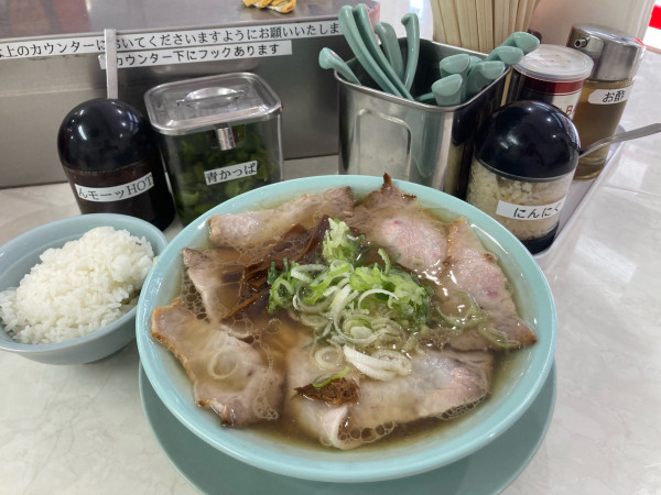 「中華そば　無料ライス」@クマちゃんラーメンの写真