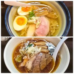 しおらーめん+味玉・しょうゆらーめん