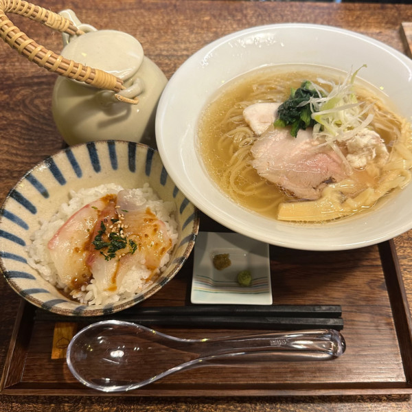 「塩 ミニ鯛茶漬けセット」@鯛そば·茶漬  磯LABOの写真