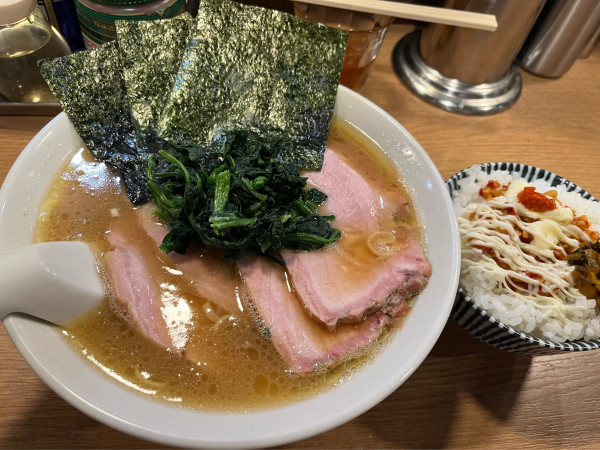 「チャーシューメン　ライス ¥1,300」@らーめん ぱったぱたの写真