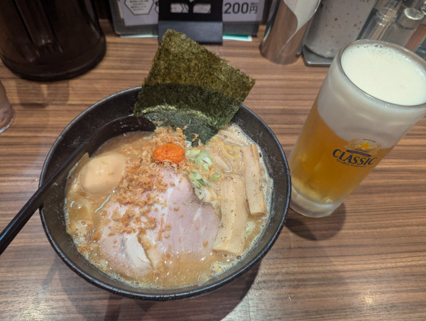 「白味噌+味玉1100円」@北海道らーめん奥原流 久楽 本店の写真