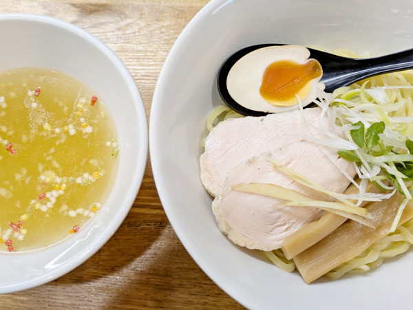 「ジンジャーつけ麺（半玉サービス）」@亀戸ジンジャーヌードルの写真