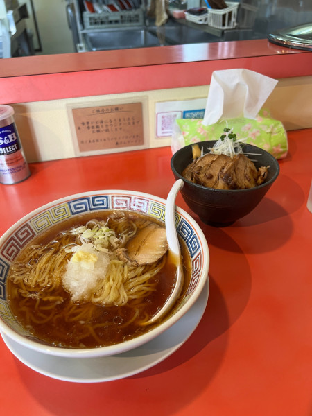 「朝ラーメン　チャーシュー丼」@義けんラーメンの写真