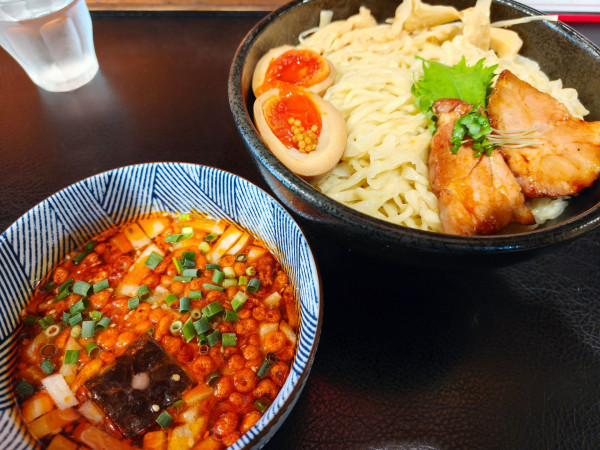 「冷やしつけ麺（旨辛）＋味玉」@麺屋宗 -sou- 高田馬場本店の写真