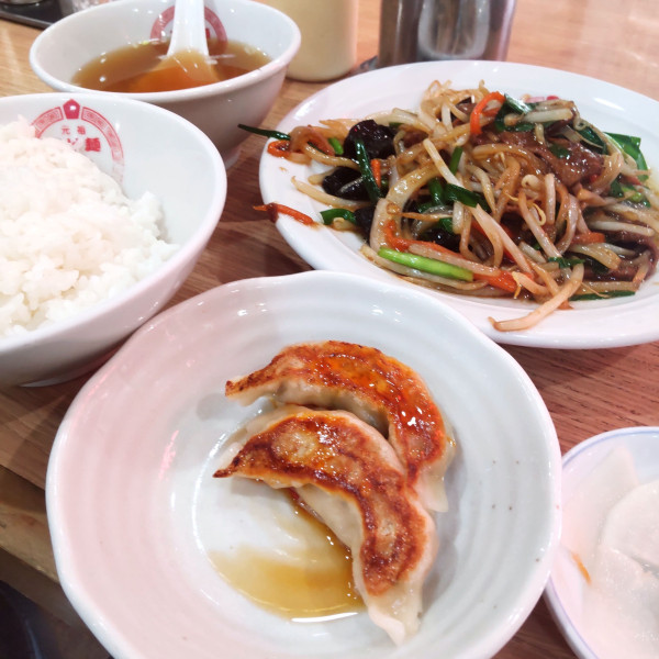 「日替り定食、餃子2個付き(¥550)」@つけ麺大王 蒲田東口店の写真