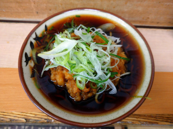 「げそ天そば（700円）」@六文そば 中延店の写真