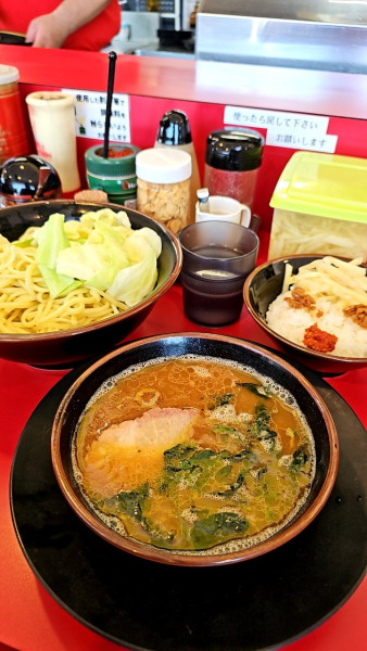 「つけ麺（中）キャベツと半ライス」@家系ラーメン 熊田家の写真