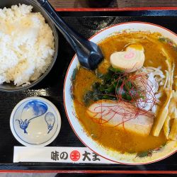 一郎カレーラーメン、大ライス