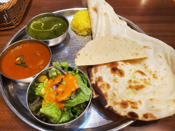 「ダブルカレーセット・マトンラールマース・ほうれん草バニール」@ムンバイ みなとみらい店の写真