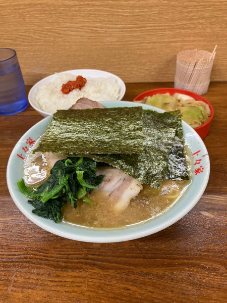 「チャーシュー麺 キャベチャー 中ライス」@横浜家系ラーメン上々家の写真