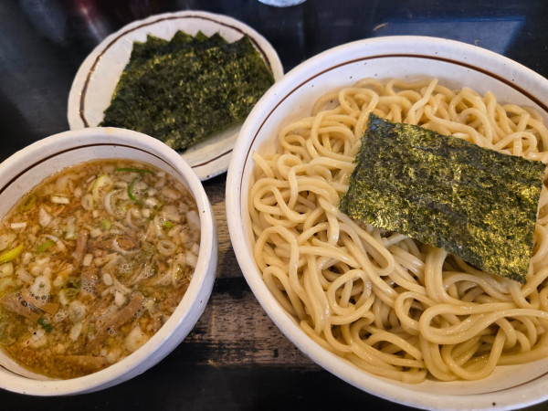 「つけそば中盛+のり」@中華そば しながわの写真