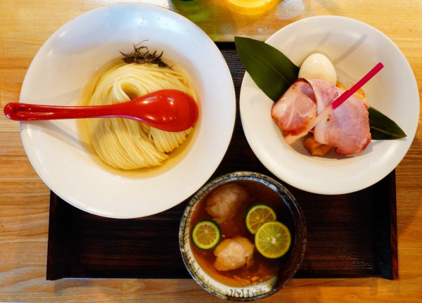 「特上 白醤油つけ麺＋ハートランドビール」@自家製麺 くろ松の写真