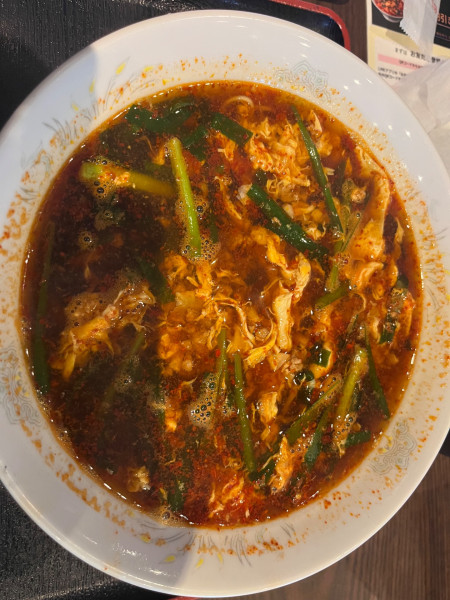 「元祖辛麺1,080円 3辛中華麺にんにく入り」@辛麺屋 桝元 筑紫野店の写真