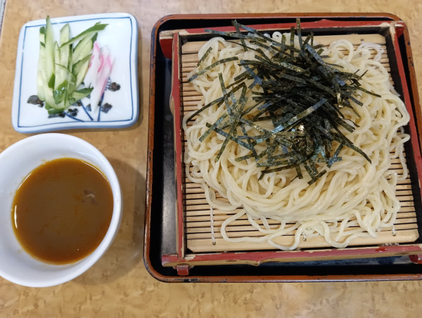 「キリン一番搾り・大瓶→ざる中華（￥720＋750）」@おそば 長寿庵 柳ばし支店の写真