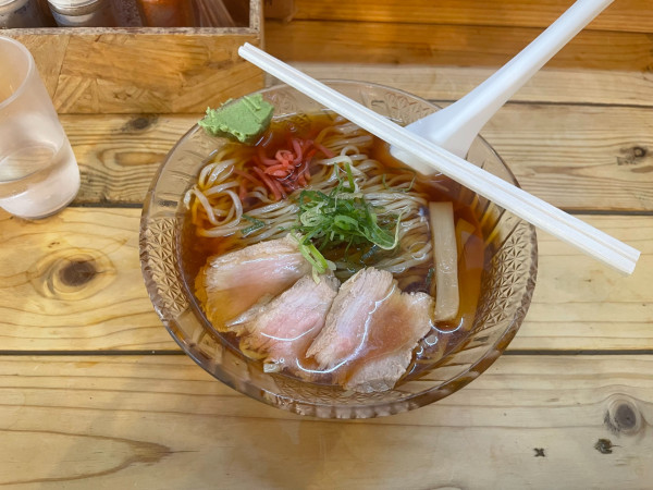 「冷やし醤油並」@森下そば店の写真