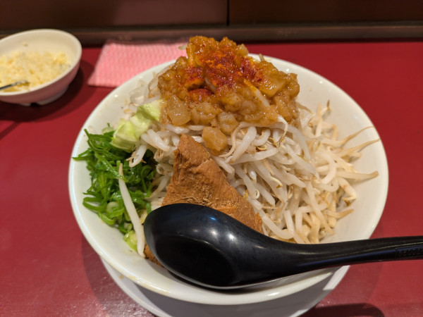 「塩汁なしラーメン(中)」@ラーメン エボシ 白壁店の写真
