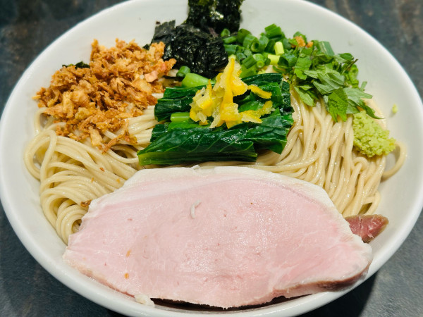 「ホタテ冷やしまぜそば 1,200円 大盛 200円」@宮元製麺の写真