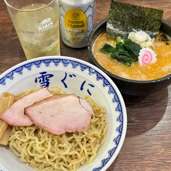 「味噌つけ麺＋ハイボール」@味噌ラーメン 雪ぐにの写真