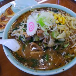 味噌ラーメン 930円 餃子（3個）270円