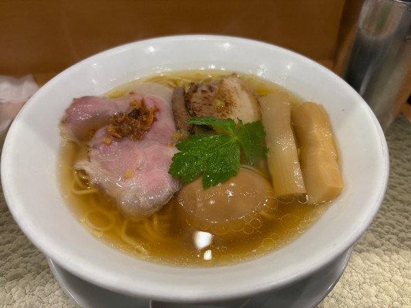 「味玉付き黄金貝らーめん」@なにわ麺次郎の写真