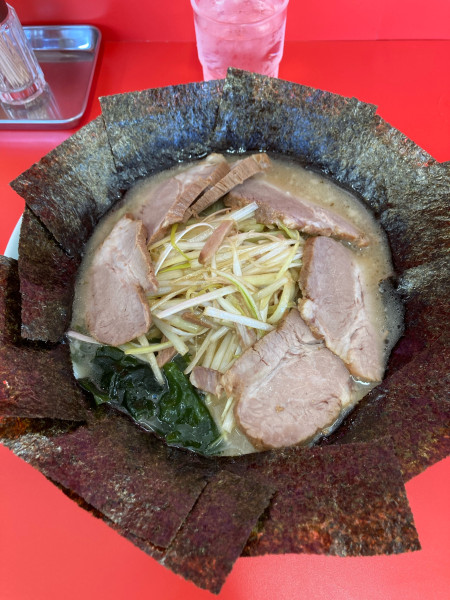 「ネギチャーシューメン＋海苔　¥1,250+100」@ラーメンショップ 沼目店の写真