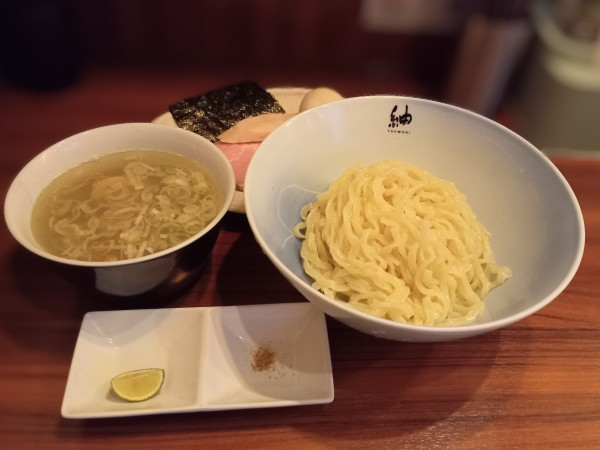 「【限定】地ハマグリの昆布水・塩つけ麺＋味玉」@紬生の写真