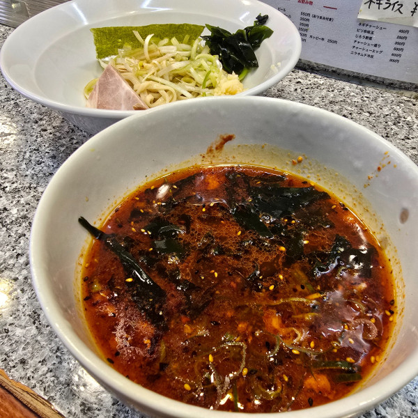 「赤お酢つけ麺 太麺ver.」@麺屋 有希の写真