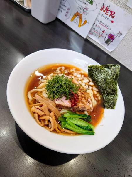 「冷やし醤油」@自家製手打ち麺 禿の写真