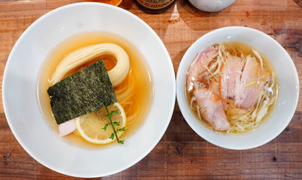「味玉 昆布水つけ麺 塩＋味玉＋ビール中瓶」@3931WORKS.の写真