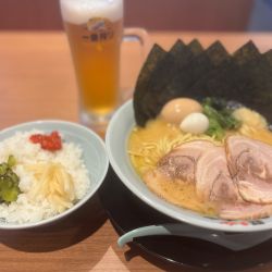 MAXラーメン+ライス+生ビール