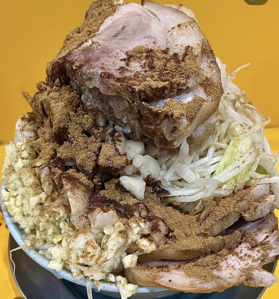 「つけ味ラーメン ブタ増し しょうが お魚天国」@ラーメン二郎 八王子野猿街道店2の写真