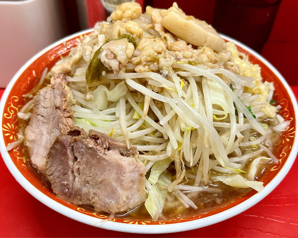 「大ラーメン ニンニクマシマシ ヤサイマシ アブラマシマシ」@ラーメン二郎 上野毛店の写真