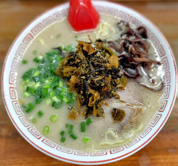 「ラーメン 750円 高菜120円」@九州ラーメン 友理 本店の写真