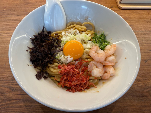 「海老まぜそば」@つけ麺 一頂 秋葉原店の写真